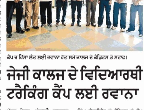JG College students leave for trekking camp